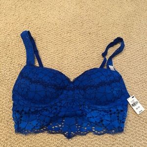 Victoria’s Secret Lace Bralette. Royal blue. XS.